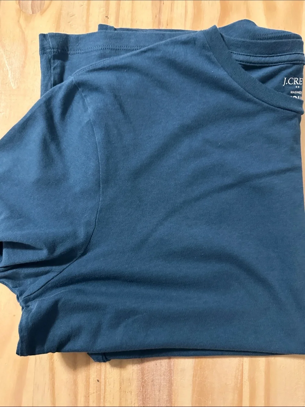 J.Crew Washed Crewneck Tee in Teal Blue